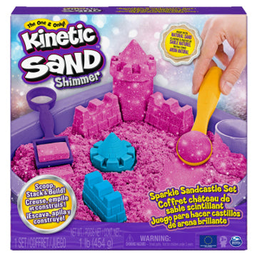Kinetic Sand sparkle sandcastle set - pink