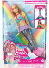 Barbie havfruedukke med lys