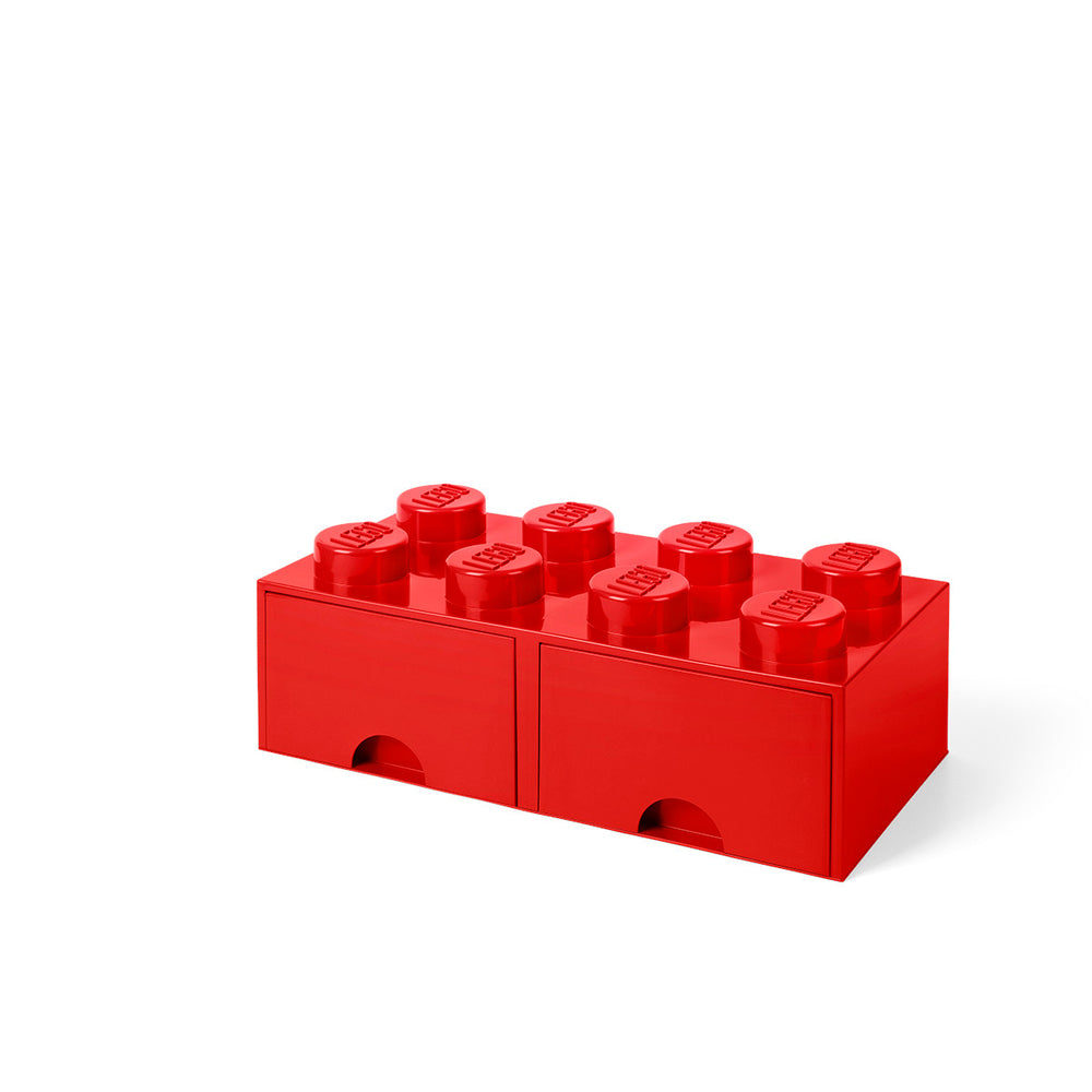 LEGO opbevaringskasse med skuffe 8 rød