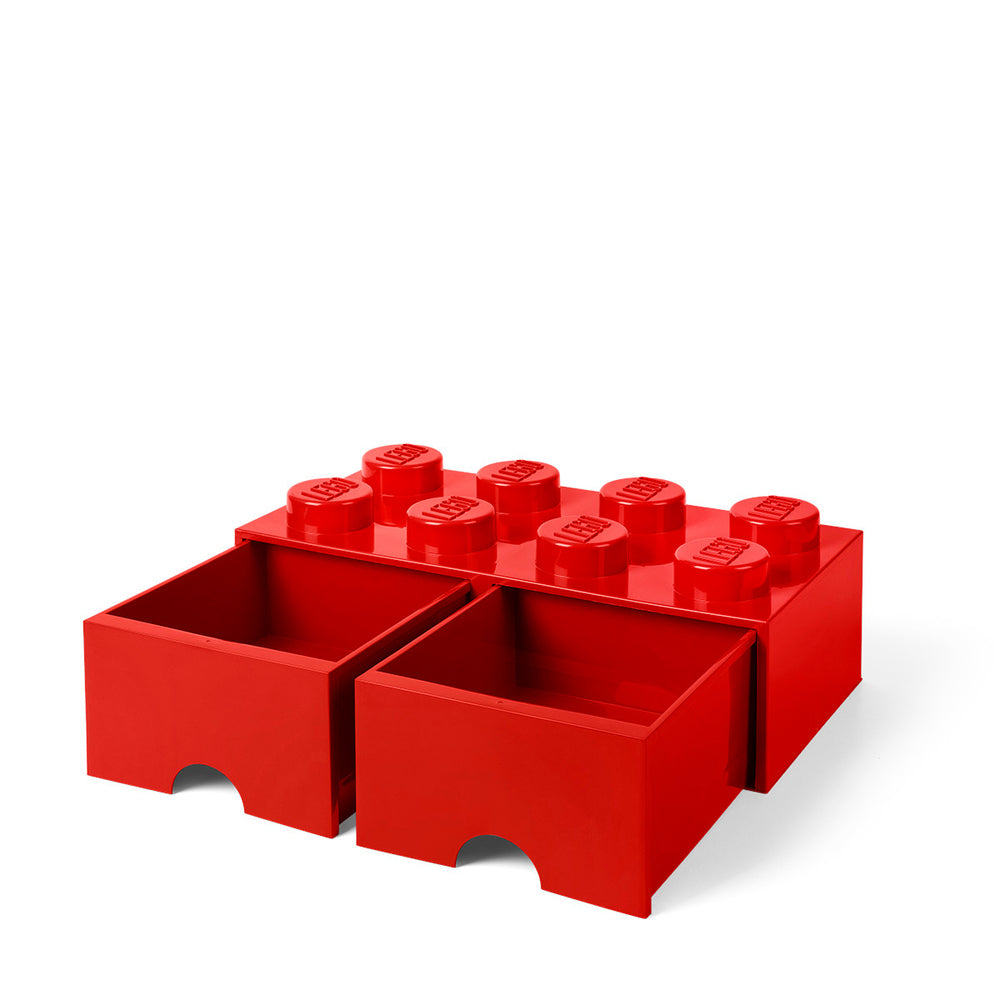 LEGO opbevaringskasse med skuffe 8 rød