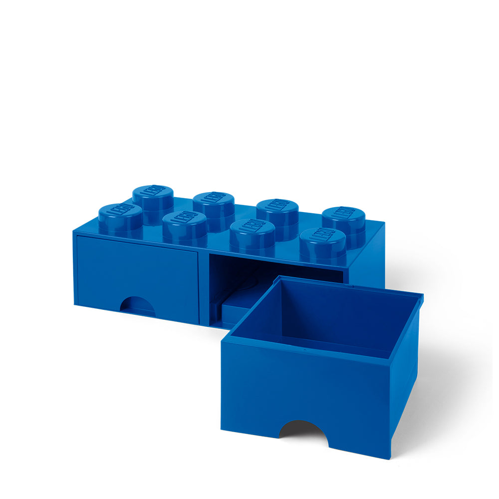 LEGO opbevaringskasse med skuffe 8 blå