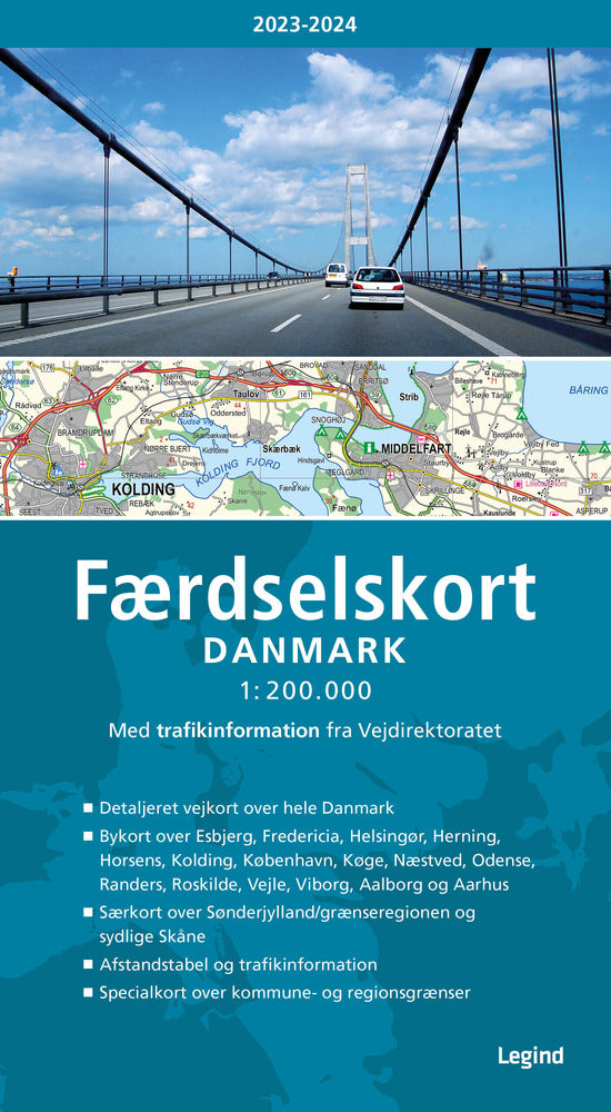 Færdselskort Danmark 2023-2024