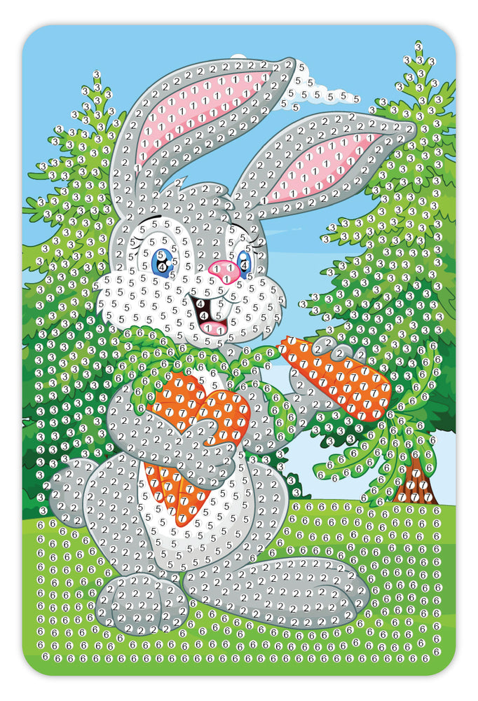 Diamond Art Kanin 10 x 15 cm