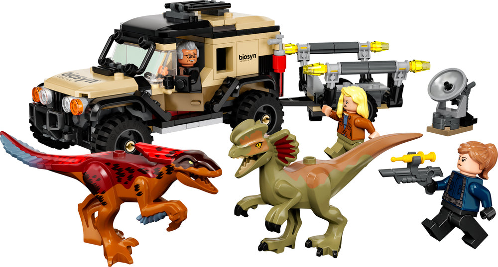 76951 LEGO Jurassic World Pyroraptor og dilophosaurus-transport