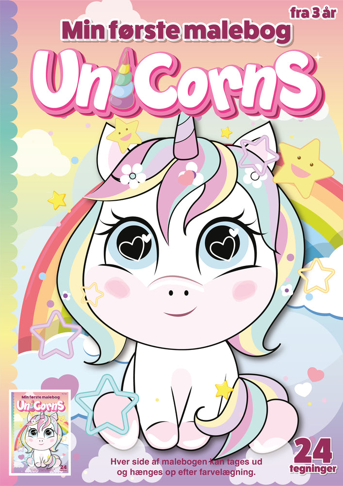 Min første malebog unicorns A4
