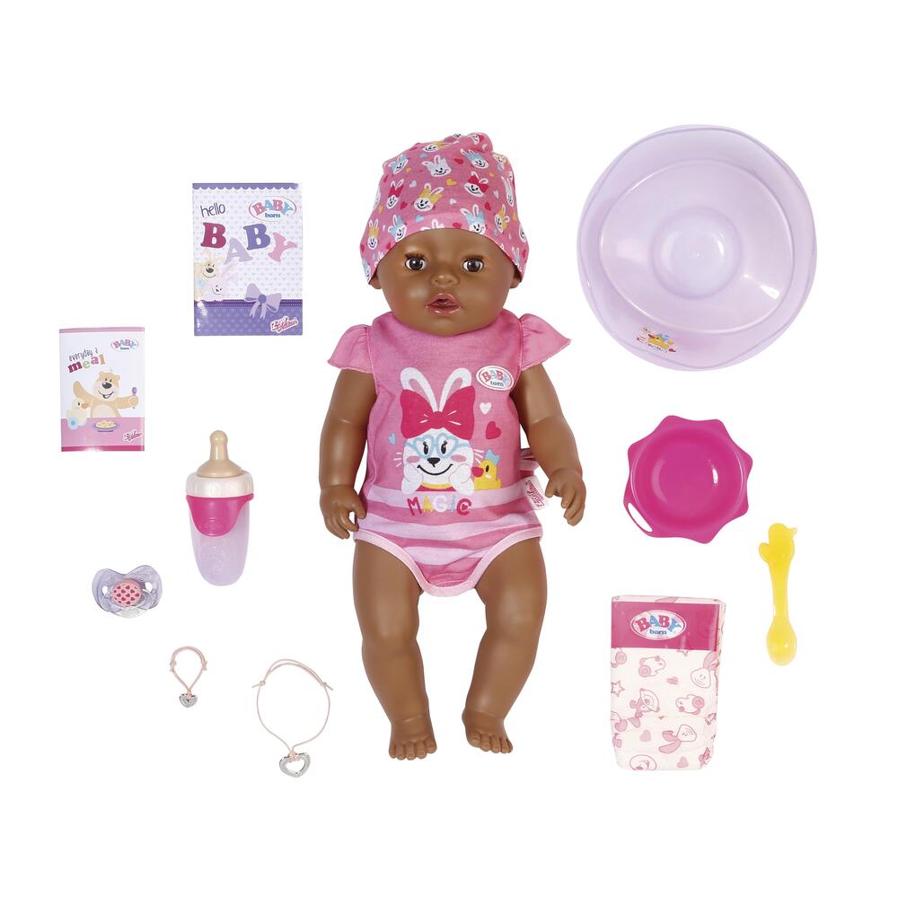 BABY born Magic Pige Brune Øjne Dukke 43 cm