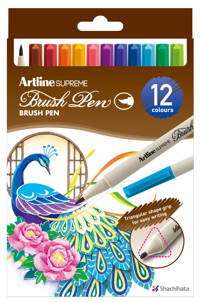 Brush Pen Supreme Artline 12 stk