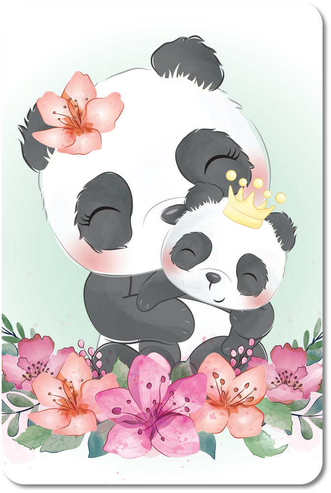 Diamond Art Panda familie 10 x 15 cm