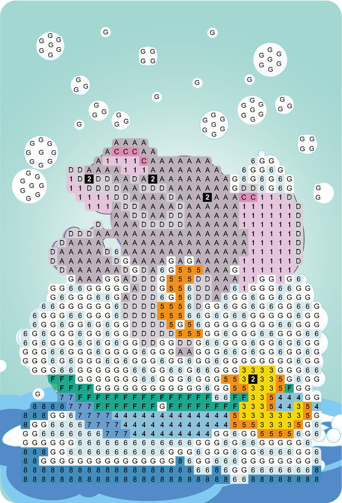 Diamond Art Elefant 10 x 15 cm
