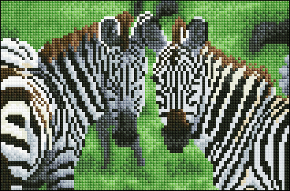 Diamond Art Zebra 20 x 30 cm