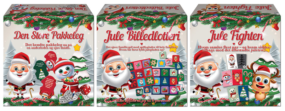 Julespil 3 stk. ass