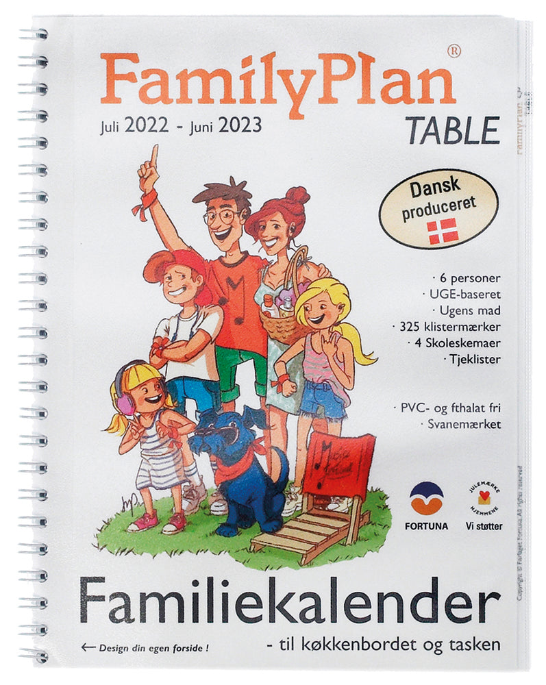 Familiekalender familyplan table 2022/23 6-pers.