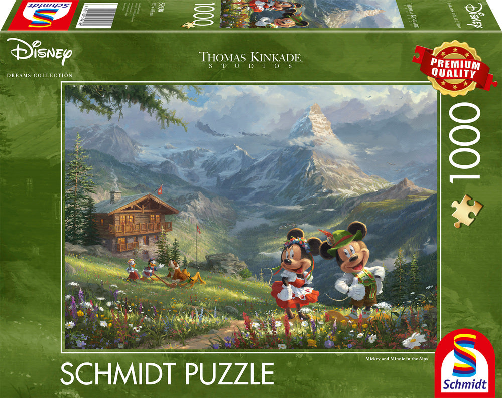 Puslespil Disney Mickey & Minnie in the
Alps 1000 brikker