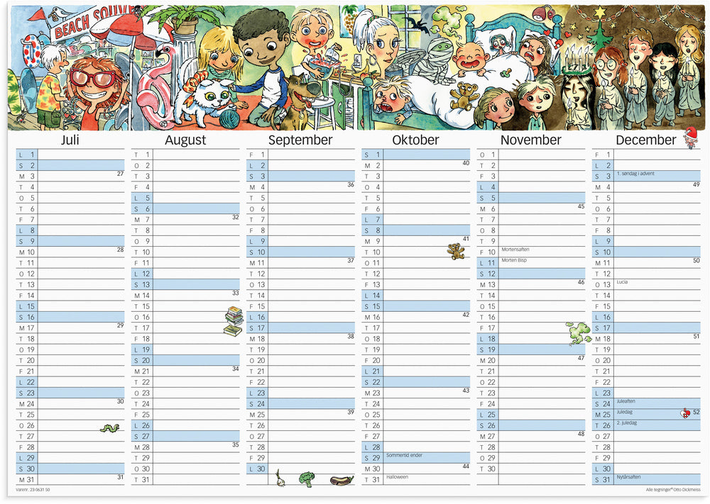 Vægkalender Dickmeiss illu 2023