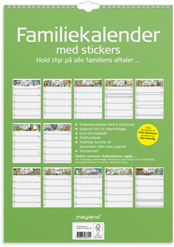 Familiekalender Dickmeiss 6 kol