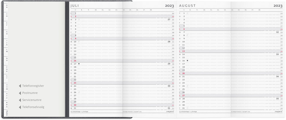 Index planner vinyl grå 2023