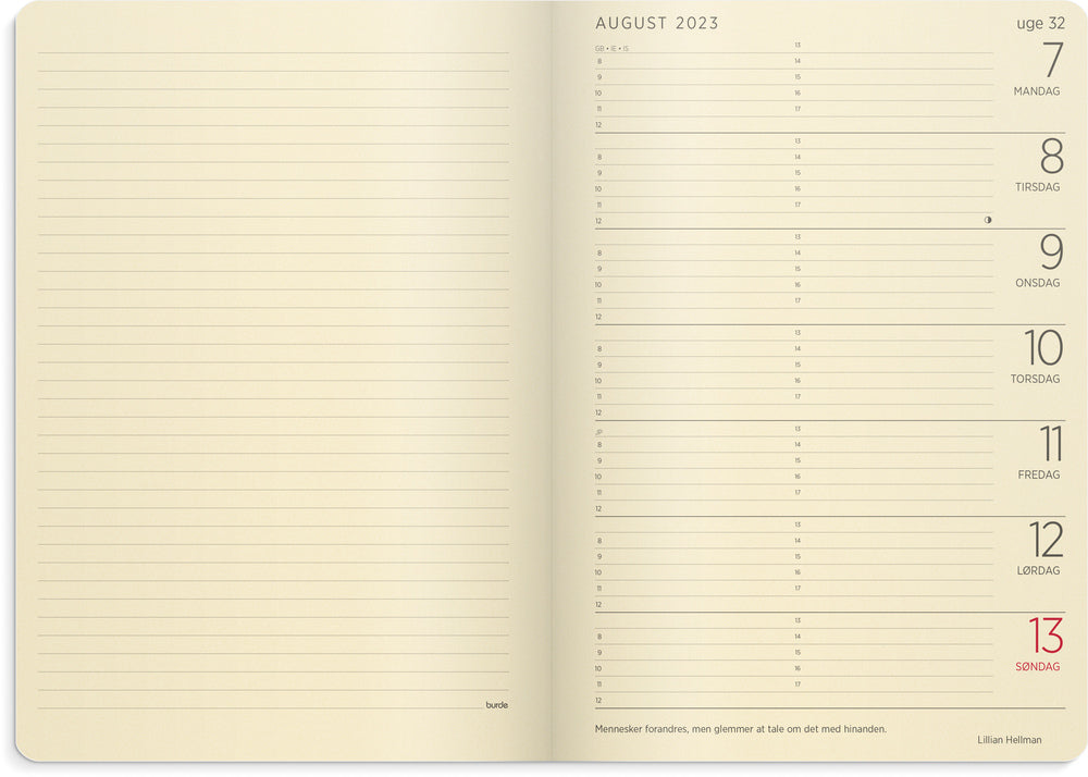 Ugekalender forma deluxe brun