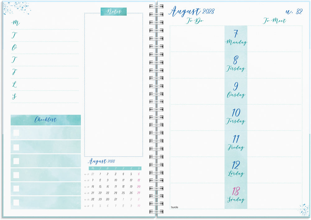 Life planner week blue 2023