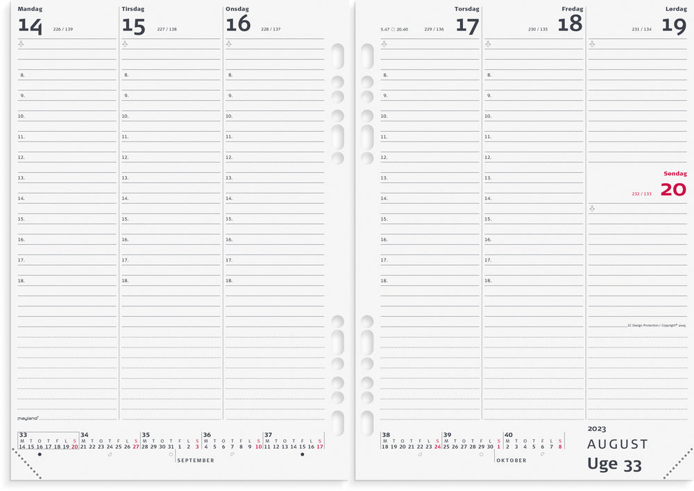 Ugekalender refill 2023 Mayland
