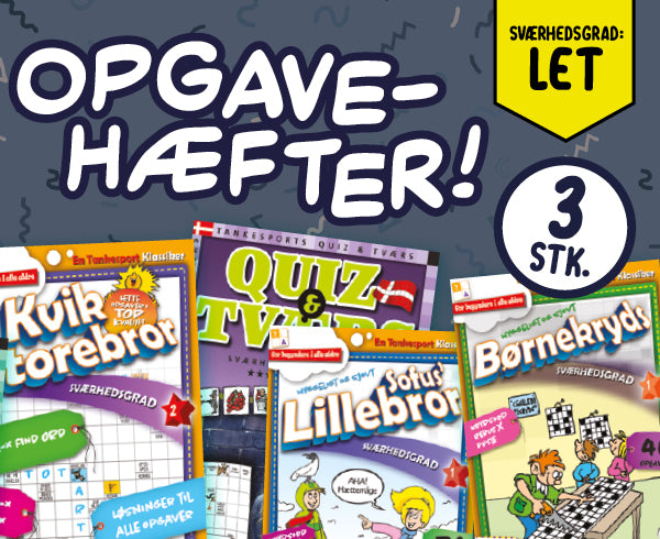 Krydsord, Sudoku og Find Ord Samleposer Sværhedsgrad: LET/A