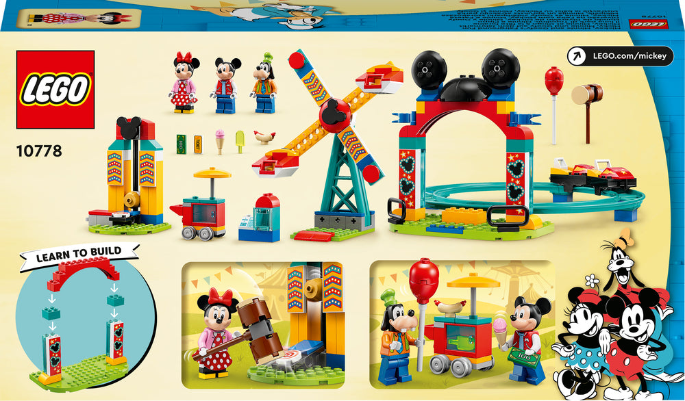 10778 LEGO Mickey And Friends Mickey, Minnie Og Fedtmules Tivolitur
