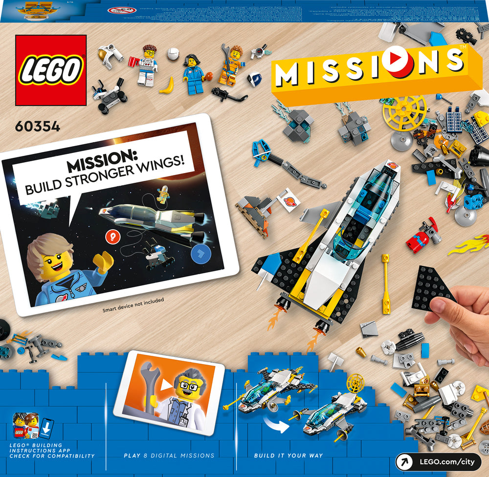 60354 LEGO City Missions Udforskningsmissioner Med Mars-Rumfartøjer