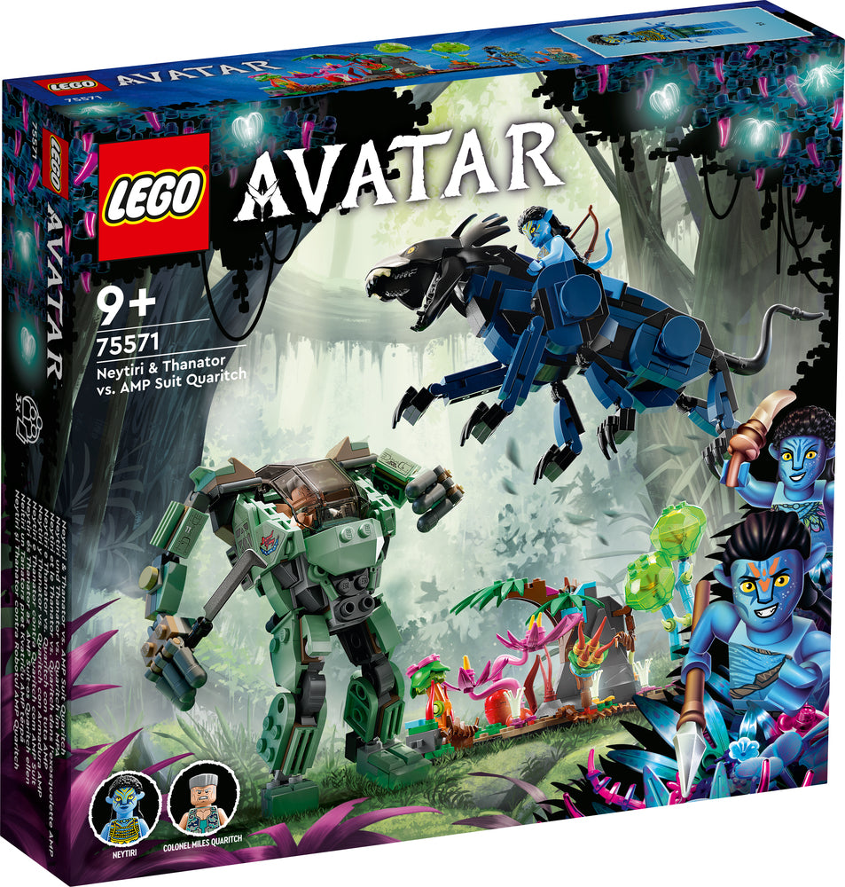 75571 LEGO Avater Neytiri og Thanator mod Quaritch i AMP-dragt