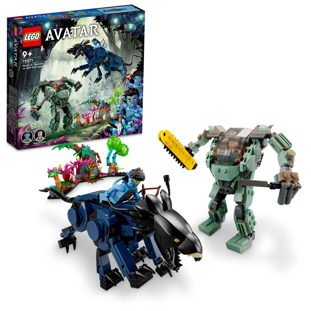 75571 LEGO Avater Neytiri og Thanator mod Quaritch i AMP-dragt