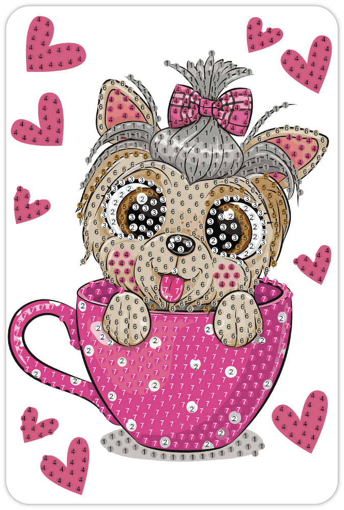 Diamond Art hund 10 x 15 cm