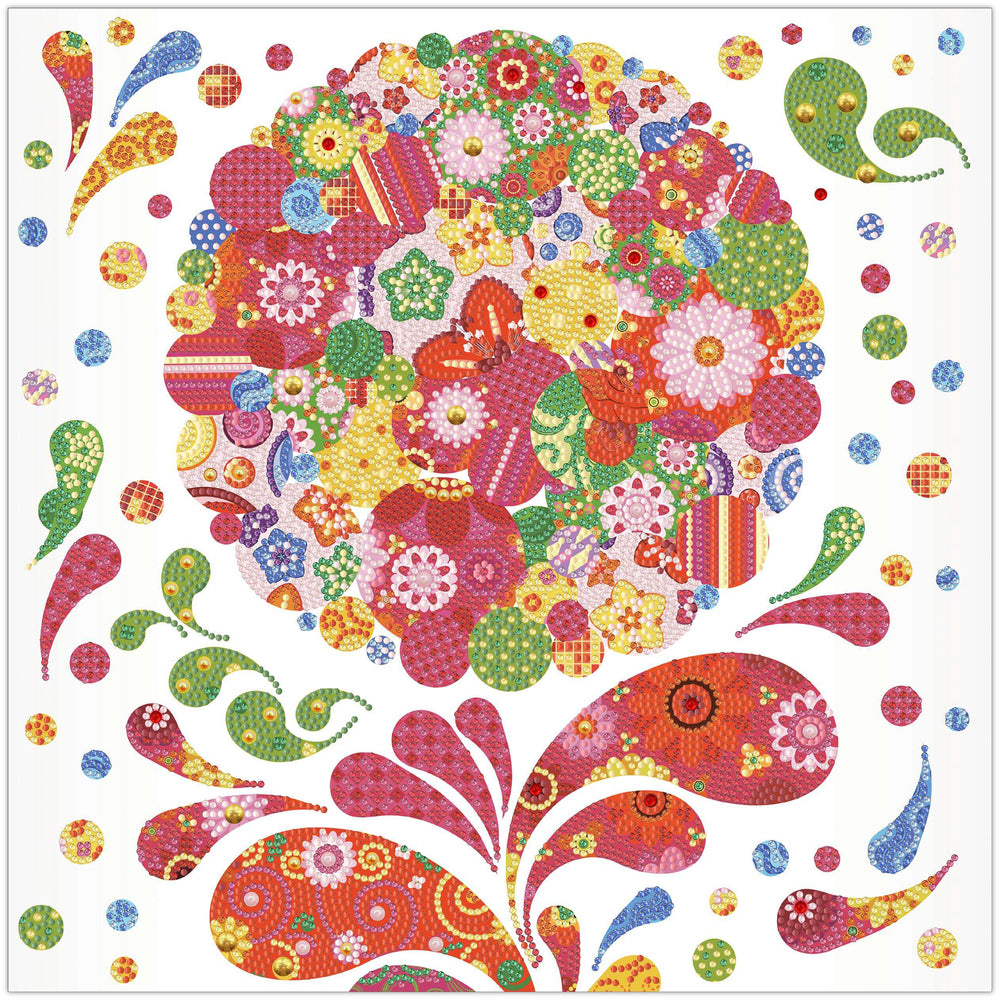 Diamond Art MIX blomst 40 x 40 cm