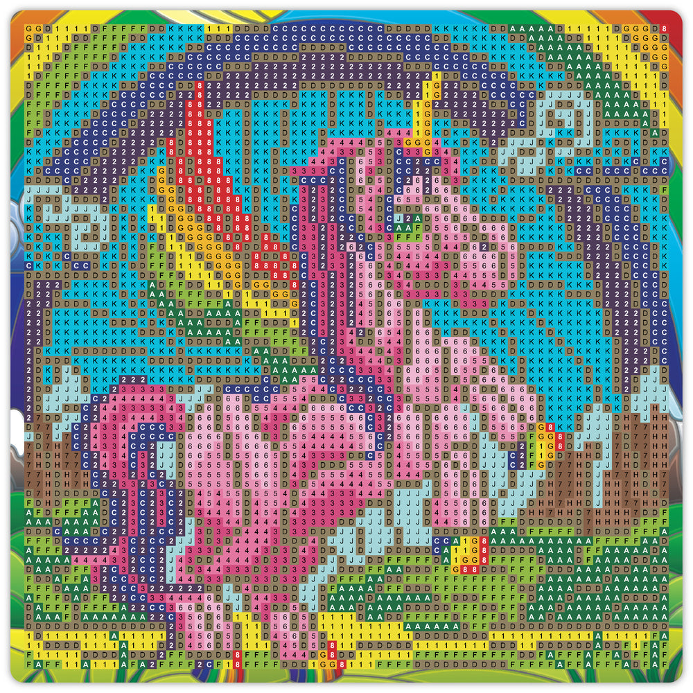 Diamond Art glitter enhjørning 20 x 20 cm