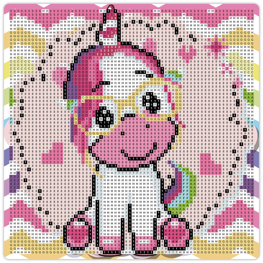 Diamond Art glitter enhjørning 20 x 20 cm