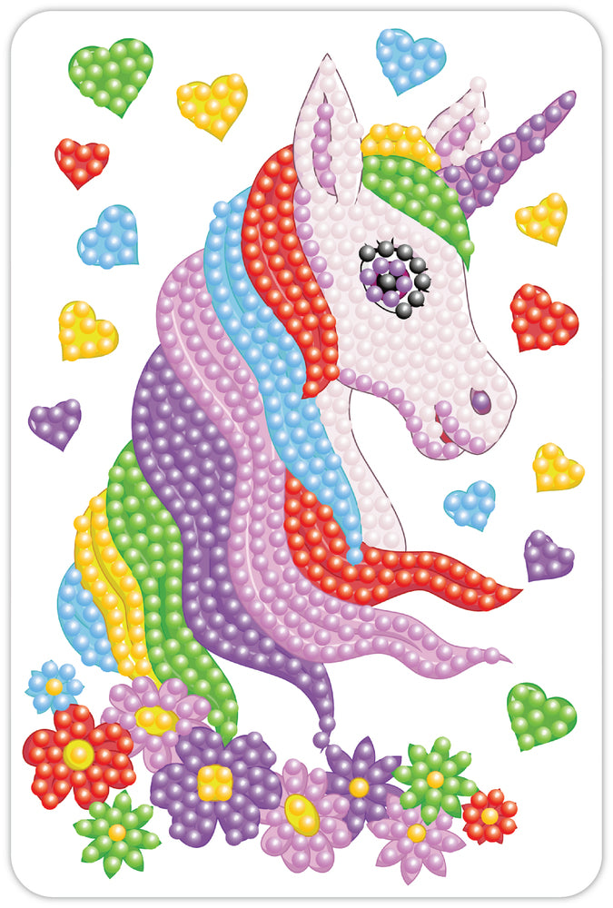 Diamond Art enhjørning 10 x 15 cm