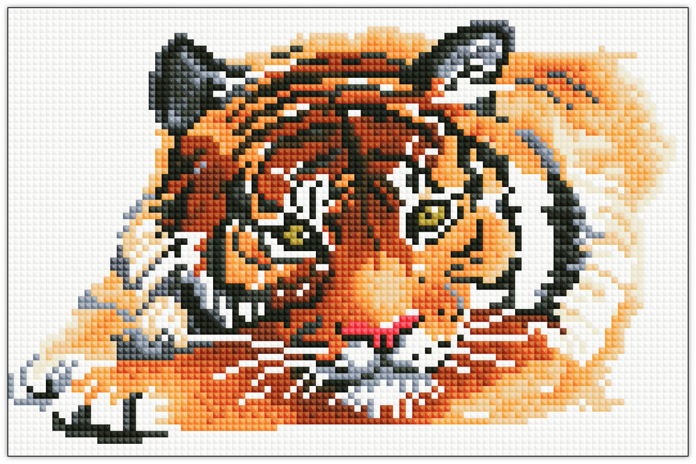 Diamond Art tiger 20 x 30 cm