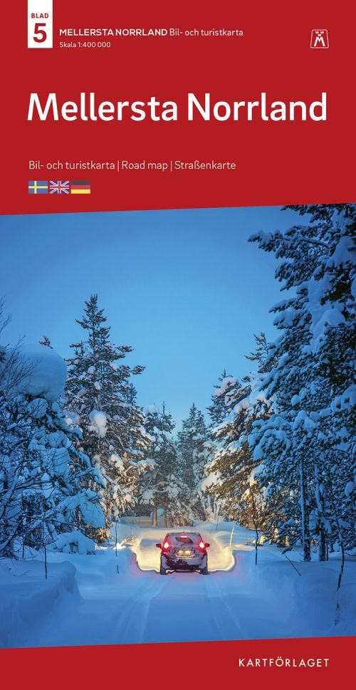 Mellersta Norrland : bil- och turistkarta - road map - Straßenkarte