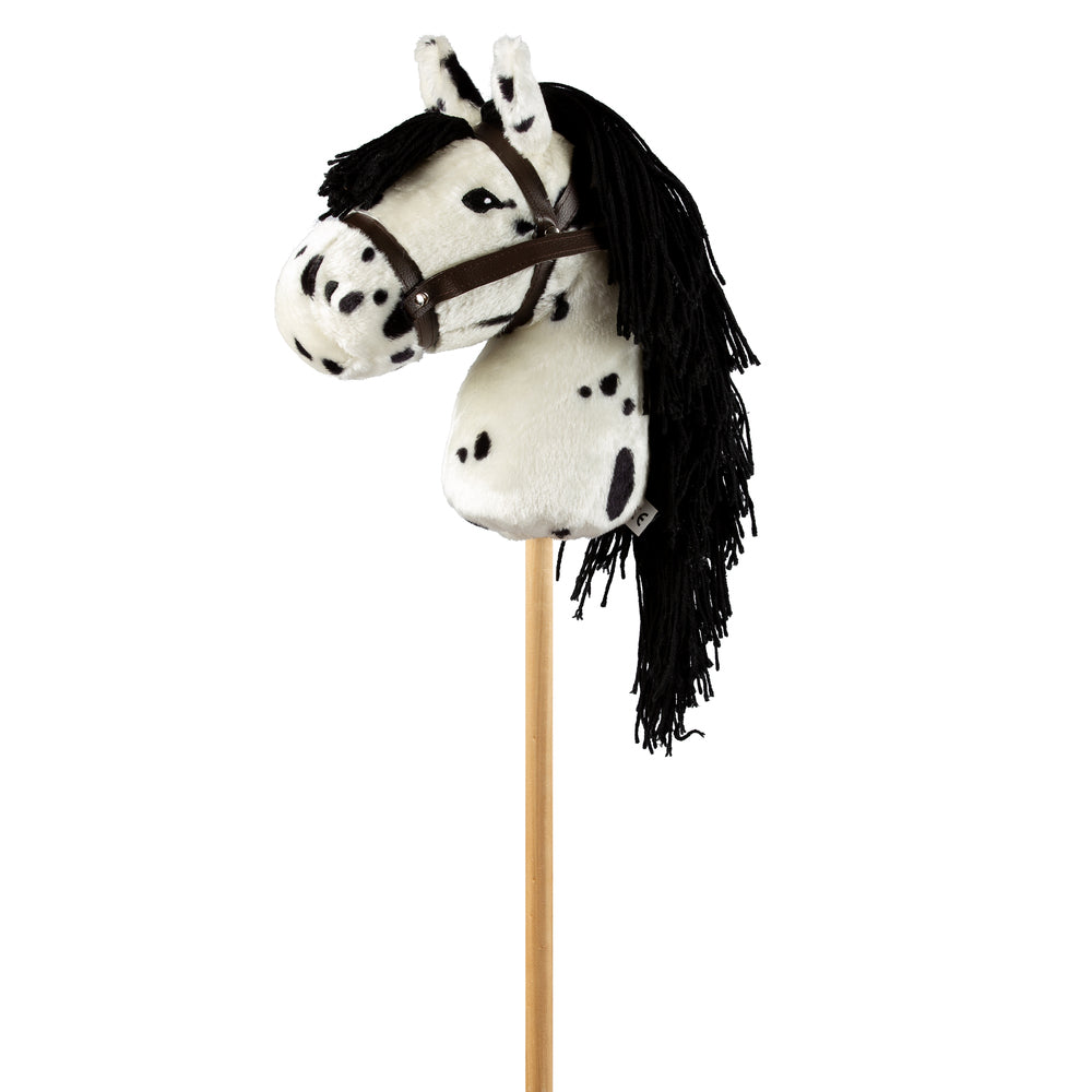 KÆPHEST, HVID Med PLETTER L68 cm