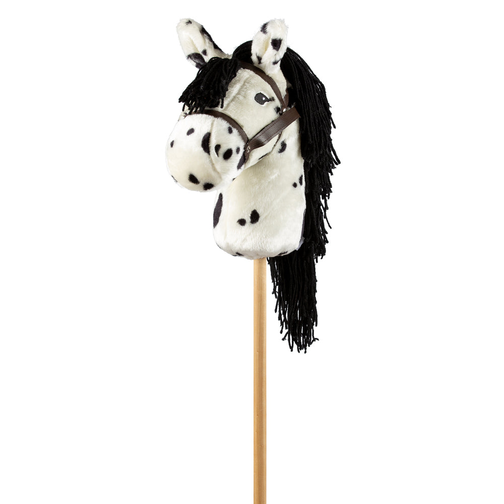 KÆPHEST, HVID Med PLETTER L68 cm