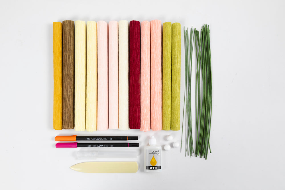 D2 Crepepapir Kreativt Kit Buket