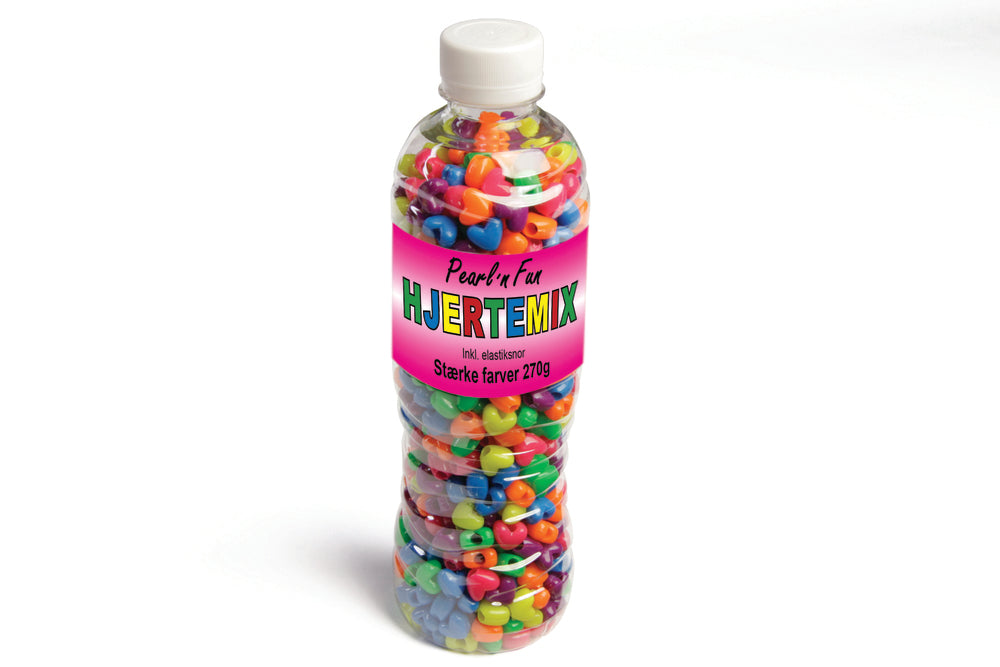 Pearl`n Fun Hjertemix 270g stærke farver