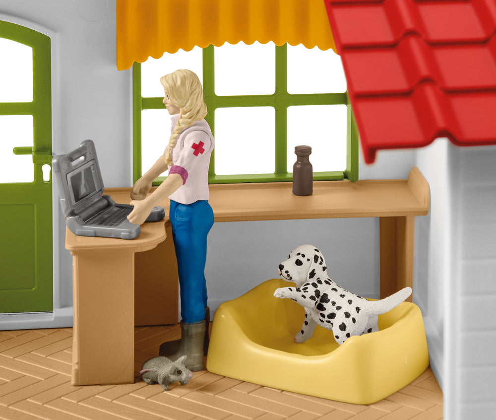 schleich Dyrlægeklinik med husdyr