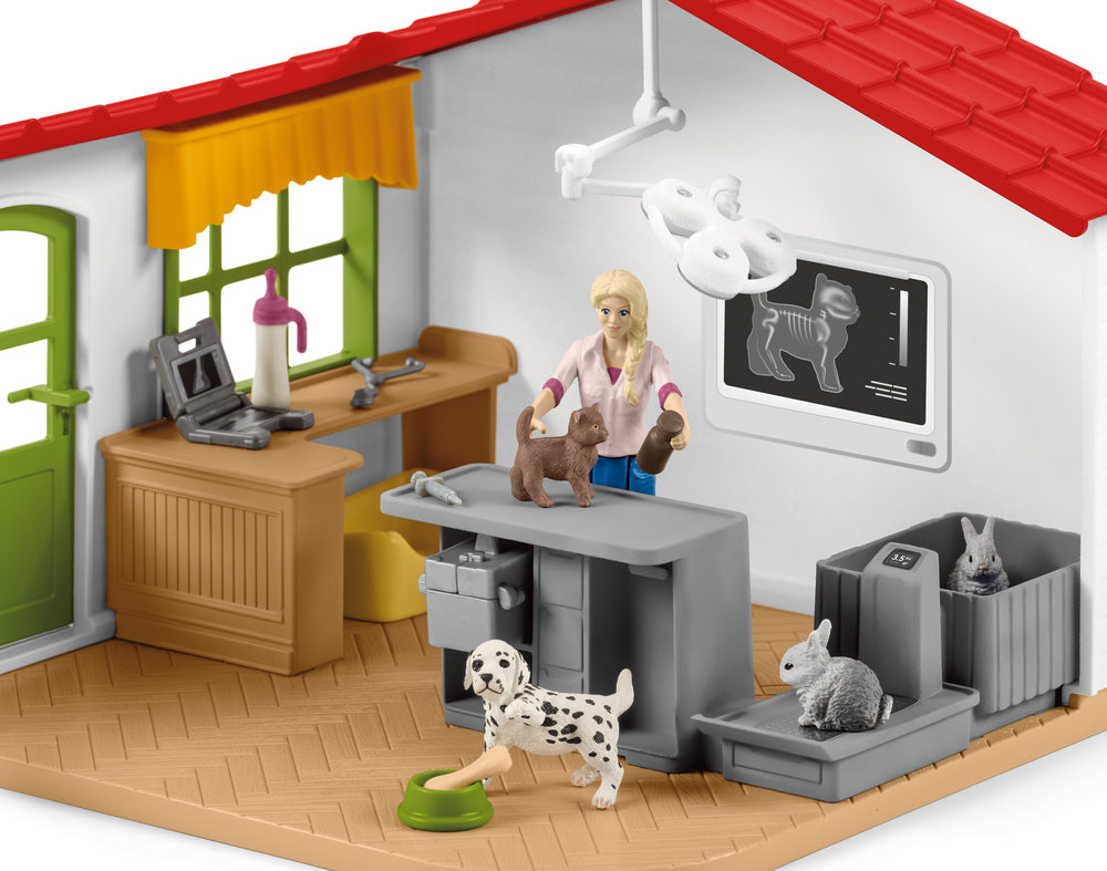 schleich Dyrlægeklinik med husdyr