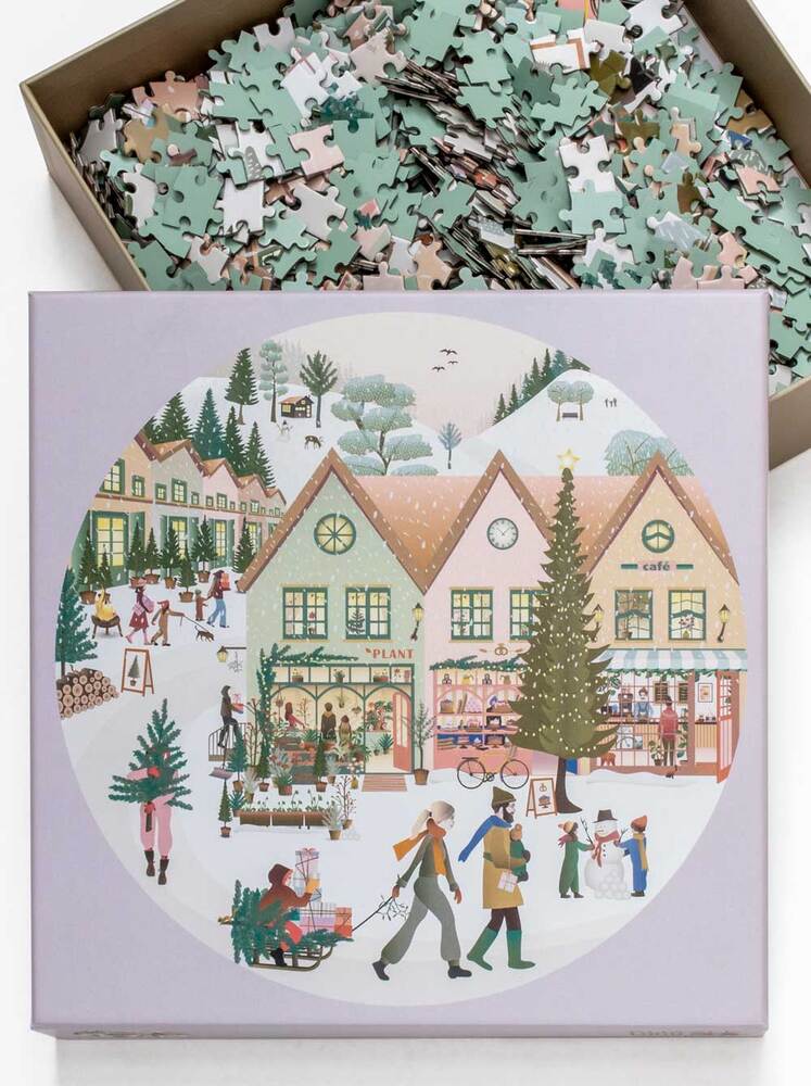 PUSLESPIL WHITE CHRISTMAS 1000 BRIKKER