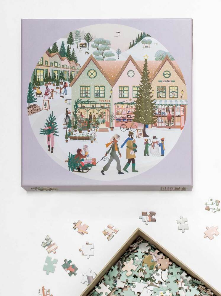 PUSLESPIL WHITE CHRISTMAS 1000 BRIKKER