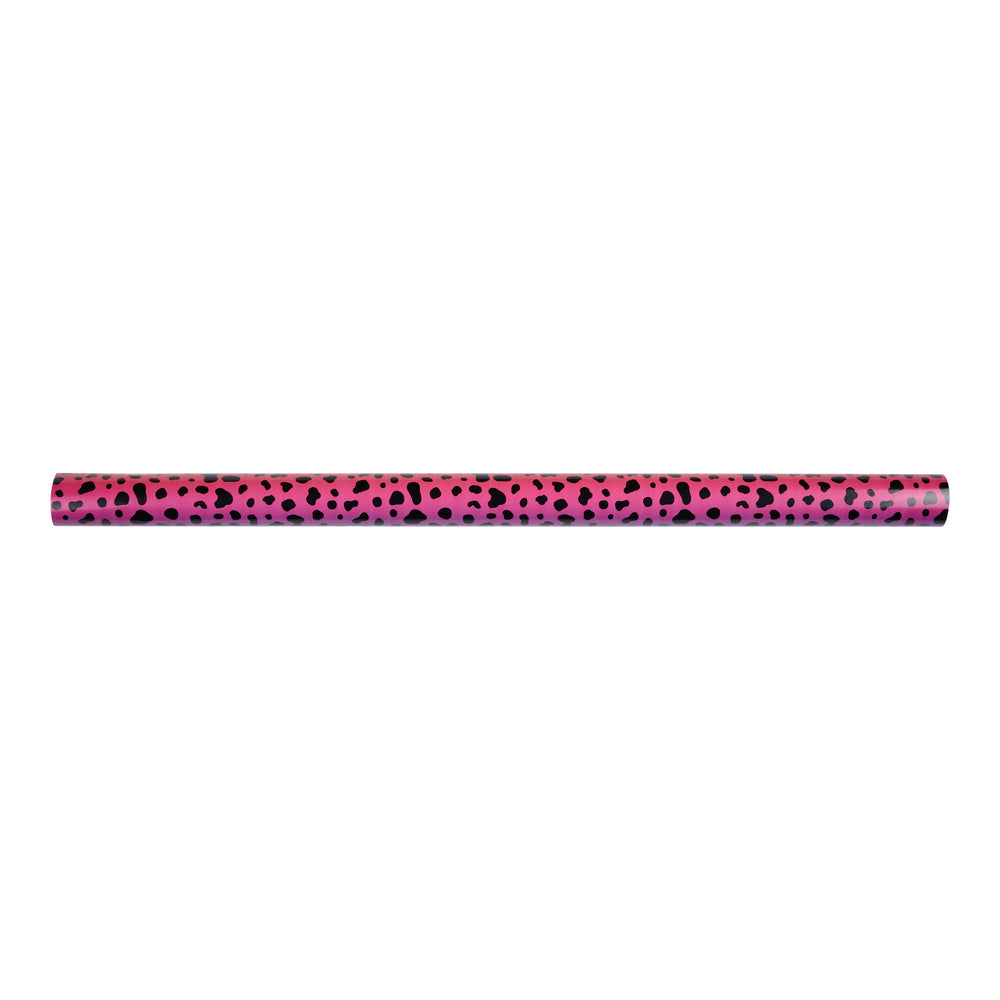Bogbind/gavepapir regnbue farvet m/leopard 70cmx2m 80 g