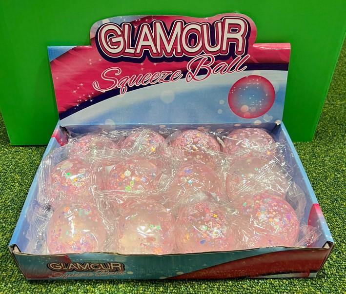 Glamour Fidget Bold m/Blomster og Glitter 6 cm asst