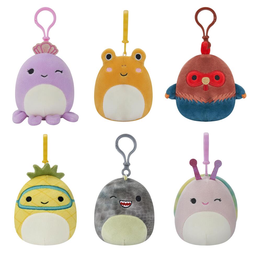 Squishmallows 9 cm med Klips asst