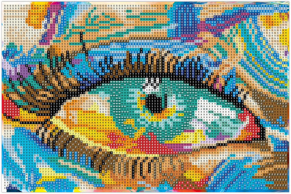 Diamond art Øje malet 20 x 30 cm