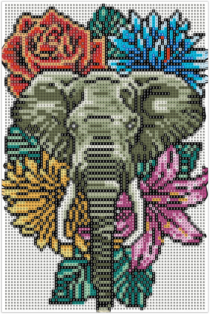 Diamond art Elefanthoved 20 x 30 cm
