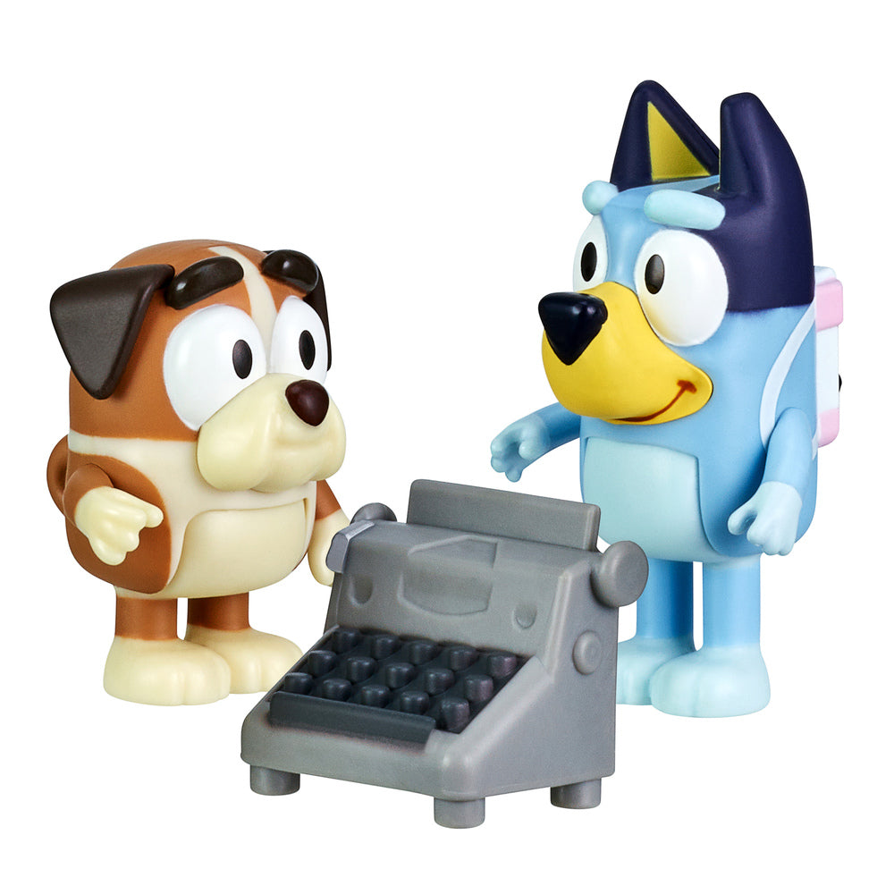 BLUEY figurer med skoletema 2-pak ass