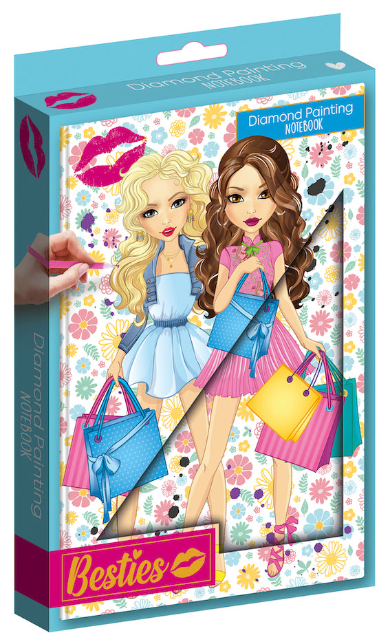 Besties - Notesbog A5 med diamond art